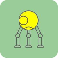 Robot Filled Yellow Icon vector