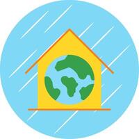 Greenhouse Flat Blue Circle Icon vector