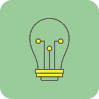 Bulb Filled Yellow Icon vector