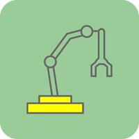 Robotic Arm Filled Yellow Icon vector