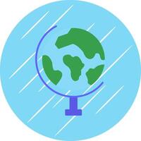 Globe Flat Blue Circle Icon vector