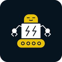 Robot Glyph Two Color Icon vector