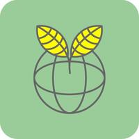 Sustainability Filled Yellow Icon vector