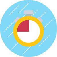 Stopwatch Flat Blue Circle Icon vector