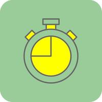 Stopwatch Filled Yellow Icon vector