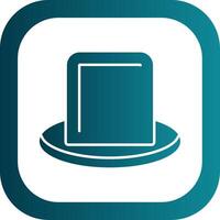 Hat Glyph Gradient Round Corner Icon vector