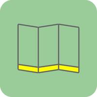 Folding Screen Filled Yellow Icon vector