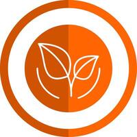 Ecology Glyph Orange Circle Icon vector