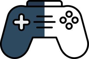 Joystick Filled Half Cut Icon vector