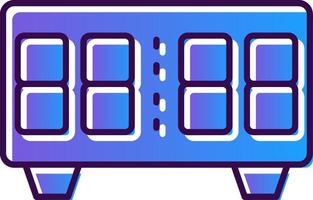 Digital Clock Gradient Filled Icon vector