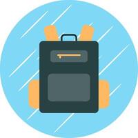 Backpack Flat Blue Circle Icon vector