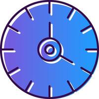 reloj degradado lleno icono vector