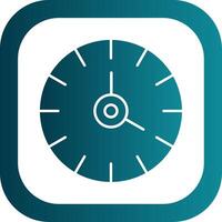 Clock Glyph Gradient Round Corner Icon vector