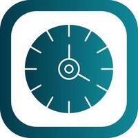 Clock Glyph Gradient Round Corner Icon vector