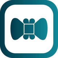 Bowtie Glyph Gradient Round Corner Icon vector