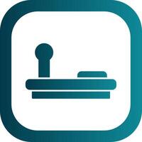 Joystick Glyph Gradient Round Corner Icon vector