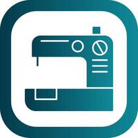 Sewing Machine Glyph Gradient Round Corner Icon vector