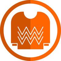 jersey glifo naranja circulo icono vector