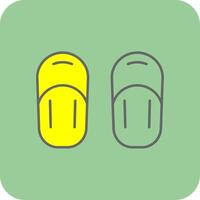 Sandal Filled Yellow Icon vector