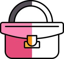 Handbag Filled Half Cut Icon vector