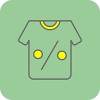 Tshirt Filled Yellow Icon vector