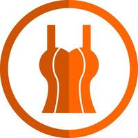 Tanktop Glyph Orange Circle Icon vector