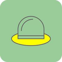 Hat Filled Yellow Icon vector