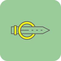 Belt Filled Yellow Icon vector