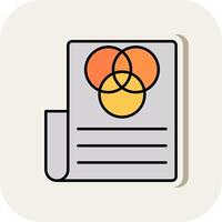 Rgb Line Filled White Shadow Icon vector
