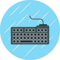 Keyboard Flat Blue Circle Icon vector