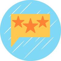 Stars Flat Blue Circle Icon vector