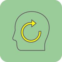 Refresh Filled Yellow Icon vector