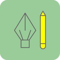 Pencil Filled Yellow Icon vector