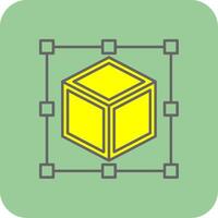 Scale Filled Yellow Icon vector