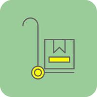 Trolley Filled Yellow Icon vector