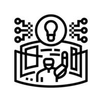 digital explorer tech enthusiast line icon illustration vector