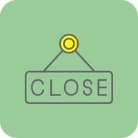 Close Filled Yellow Icon vector