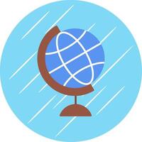 globo plano azul circulo icono vector