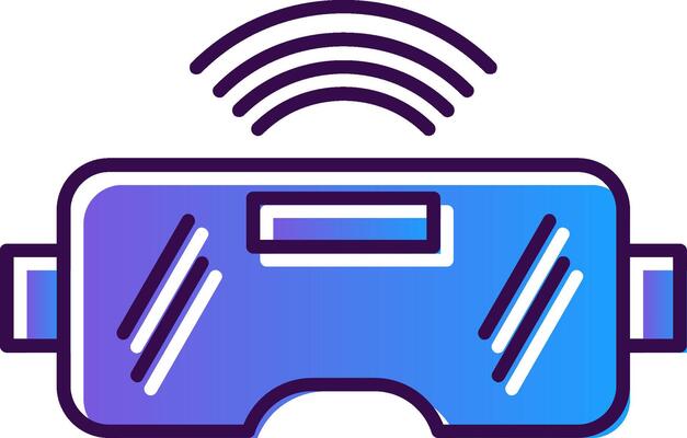 Vr Glasses Gradient Filled Icon