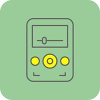 Audio Player Filled Yellow Icon vector