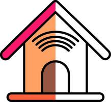 Smart Home Filled Half Cut Icon vector