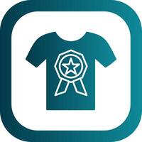 T Shirt Glyph Gradient Round Corner Icon vector