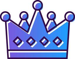 Crown Gradient Filled Icon vector