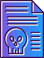 Document Gradient Filled Icon vector