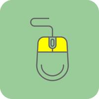 Mouse Filled Yellow Icon vector