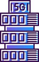 Server Gradient Filled Icon vector