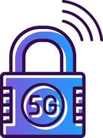 Padlock Gradient Filled Icon vector