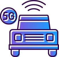 Smart Car Gradient Filled Icon vector