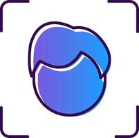 Face Scan Gradient Filled Icon vector