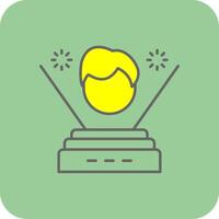 Hologram Filled Yellow Icon vector
